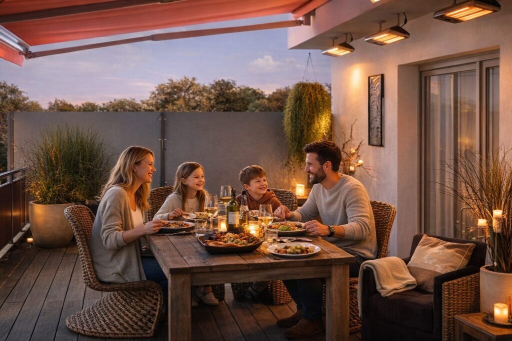 HEATSCOPE® infrapunakiirgur Spot parima jõudluse ja vähendatud valgusega pakub võimsat soojust minimaalse valgusega (kuni maksimaalselt 600 luumenit). Kaks süsinikkiud küttelementi tekitavad meeldivat, kohe tuntavat soojust ja kergelt oranži tooni. Tänu kiirele keskilainelisele IR-ile sobivad Spot kiirgurid ka tuulisele alale paigaldamiseks, kuni 3 meetri kõrgusele.